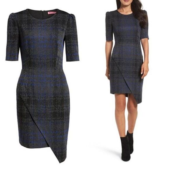 NWT Betsey Johnson Asymmetrical Plaid Dress - Picture 2 of 8